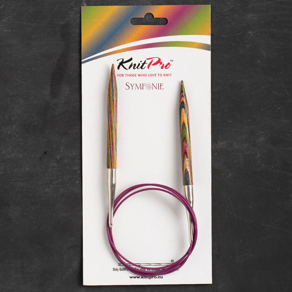 KnitPro Symfonie 8 mm 100 cm Ahşap Misinalı Şiş - 21359